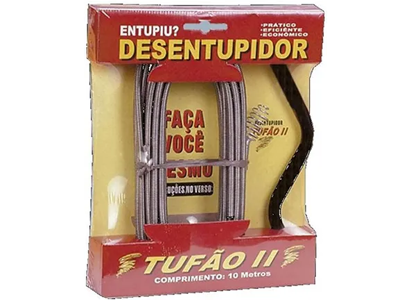 Desentupidor de Canos Tufão Profissional com Mola Rotativa 10m Pias, Vaso Sanitário e Calhas na Aclimação